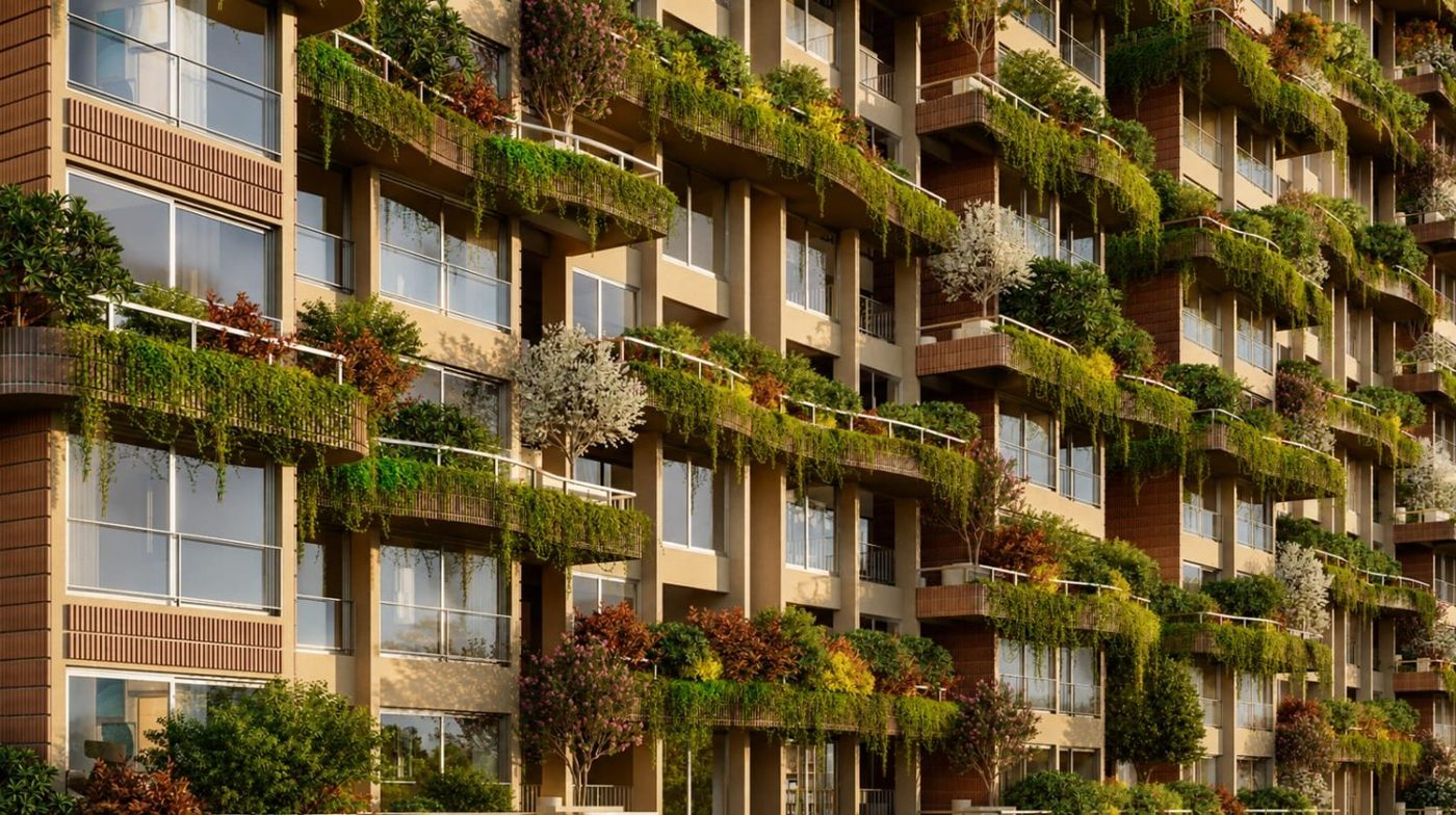 Cascading planted balconies — artist's impression